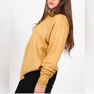 Cleo Women's Golden Mock Neck Top